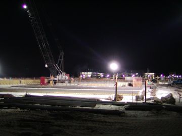 Erection - nighttime